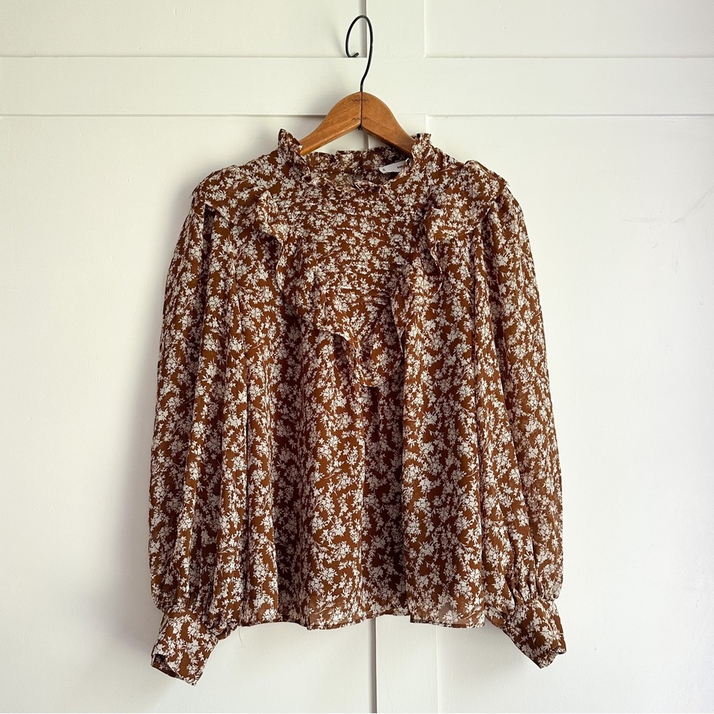 Mango floral flowy top